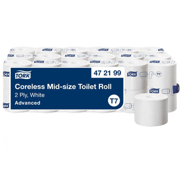 Tork - Tork Coreless Toilet Roll White T7 - Life Cleaning & Hygiene Supplies - 472199