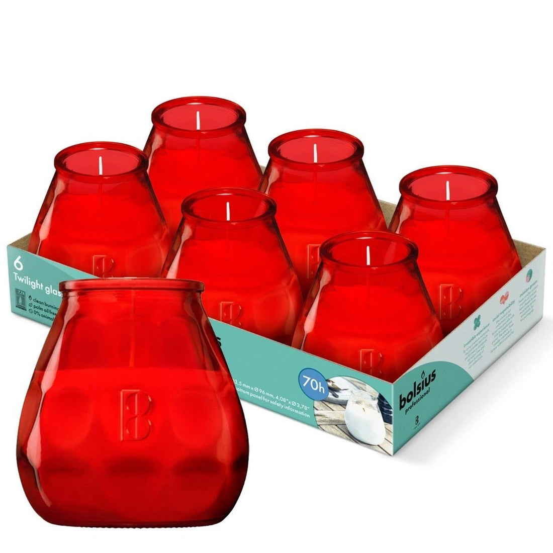 Life Cleaning & Hygiene Supplies - Twilight Glasses Red 6pack - Life Cleaning & Hygiene Supplies - 103422641541