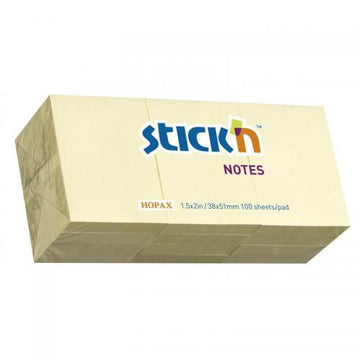 ValueX - ValueX Stickn Notes 38x51mm 100 Sheets Pastel Yellow - Life Cleaning & Hygiene Supplies - 41801HP