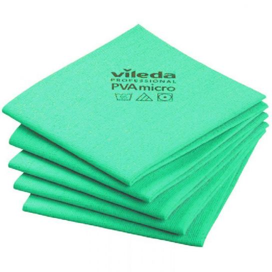 Vileda - Vileda PVA Micro Ultra Absorbent Microfibre Cloth - Life Cleaning & Hygiene Supplies - Green - 143588