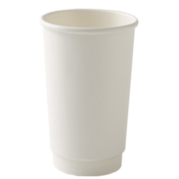 Go Pak - White Disposable Double Wall Cup 16oz / 453ml - Life Cleaning & Hygiene Supplies - D04024