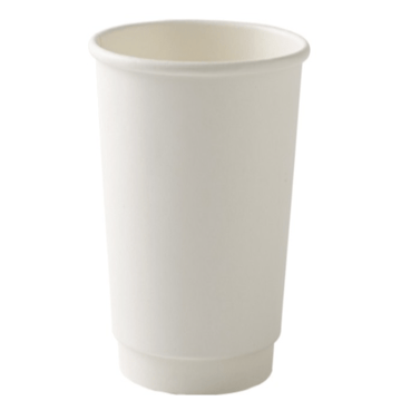 Go Pak - White Disposable Double Wall Cup 16oz / 453ml - Life Cleaning & Hygiene Supplies - D04024