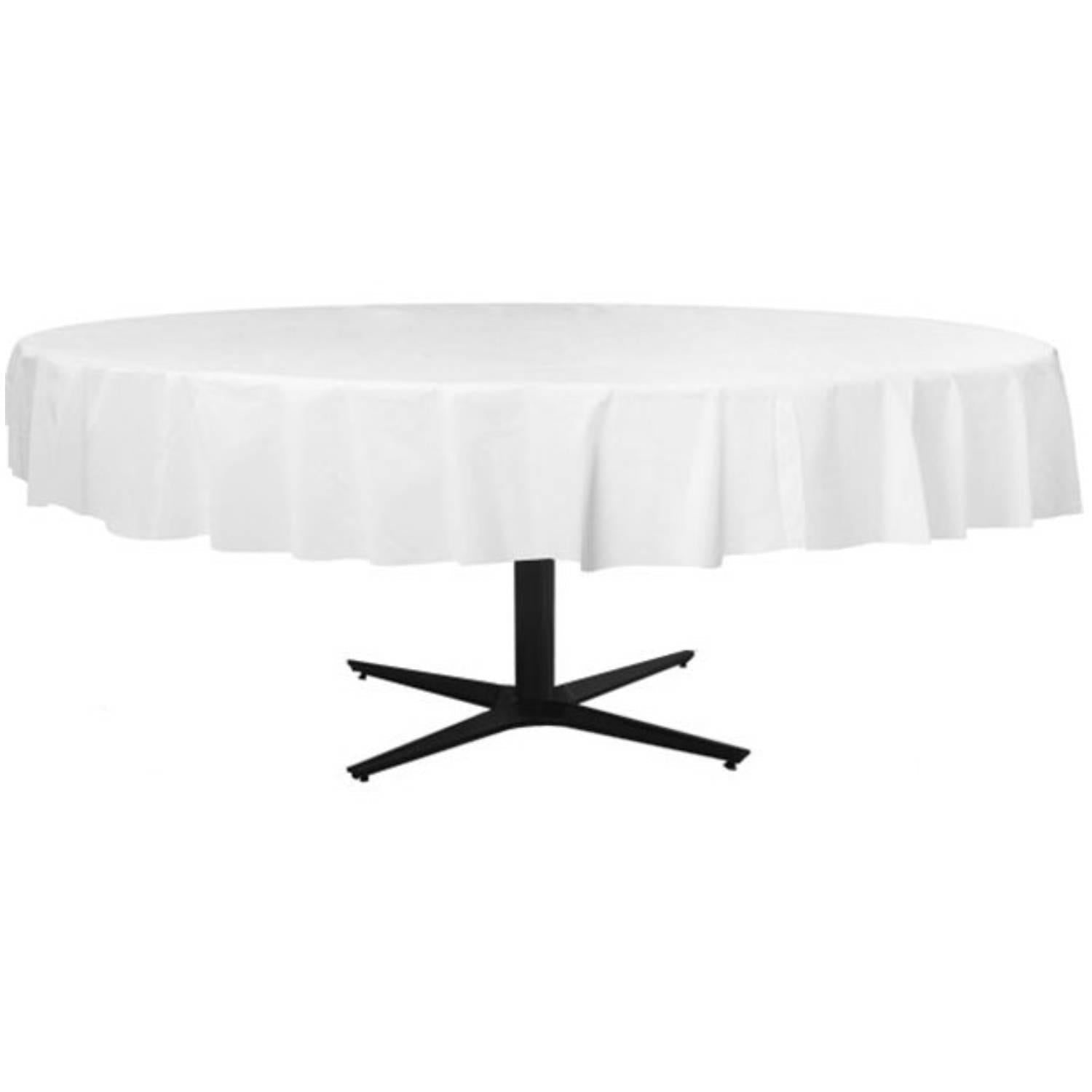  - White Round Plastis Table Cover 2.1m - Life Cleaning & Hygiene Supplies - RND - WHITE