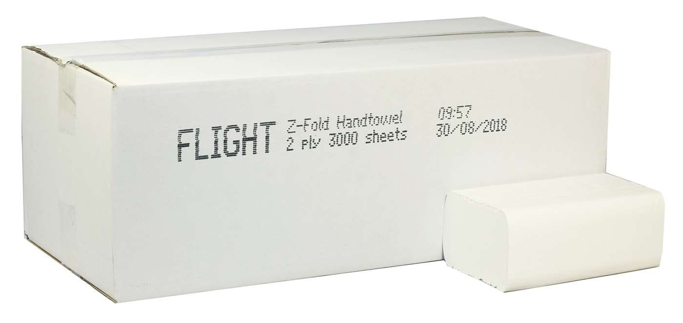 My Store - White Z - Fold 2 ply Easy Flushable Hand Towel - Life Cleaning & Hygiene Supplies - 475