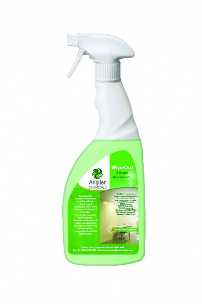 Anglian Chemicals - Wipeout Ultimate Disinfectant - 750ml - Life Cleaning & Hygiene Supplies - 61302D