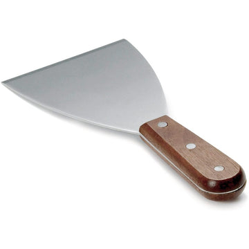 Catering Essentials - Wooden Handled Stainless Steel Scraper 8" - Life Cleaning & Hygiene Supplies - 254/WHANDLED